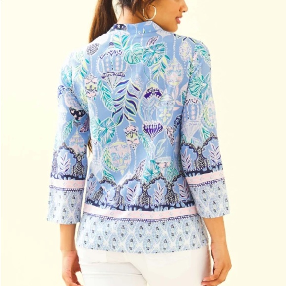 Lilly Pulitzer Asani Tunic Top Silk and Cotton XS - Picture 4 of 10